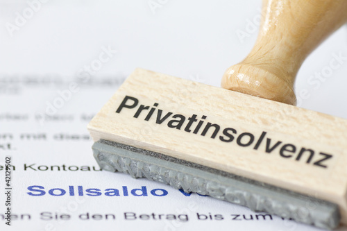 Foto: Stempel mit Privatinsolvenz Stempel mit Privatinsolvenz