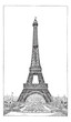 Eiffel Tower, brought up by the engineer Gustave Eiffel, vintage