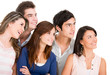 Group of people looking up