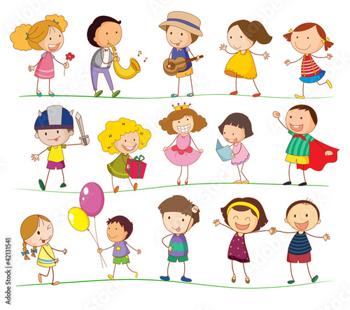 Vector: Mixed kids Mixed kids