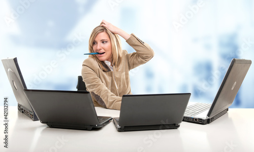 Photo: Stressing day at the office Stressing day at the office