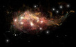 Colorful nebula created by a supernova explosion