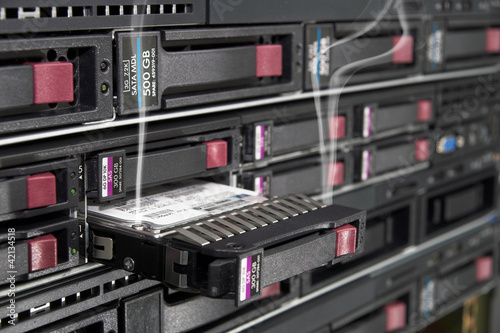 Photo: server with failed disk server with failed disk