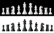 Chess pieces set A complete set of chess pieces. No meshes used.