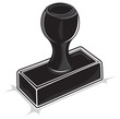 Black stamp isolated