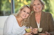 Grandmother with granddaughter