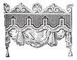 Valance, vintage engraving.