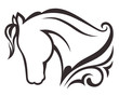 Silhouette black horse