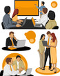 Template of a group of business people