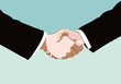 Vector: handshake isolated on business background handshake isolated on business background