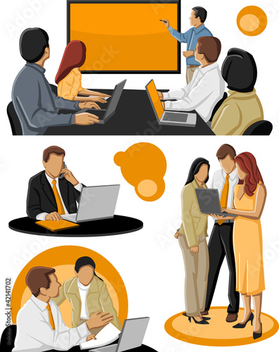 Vector: Template of a group of business people Template of a group of business people