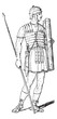 Roman Legionary, vintage engraving