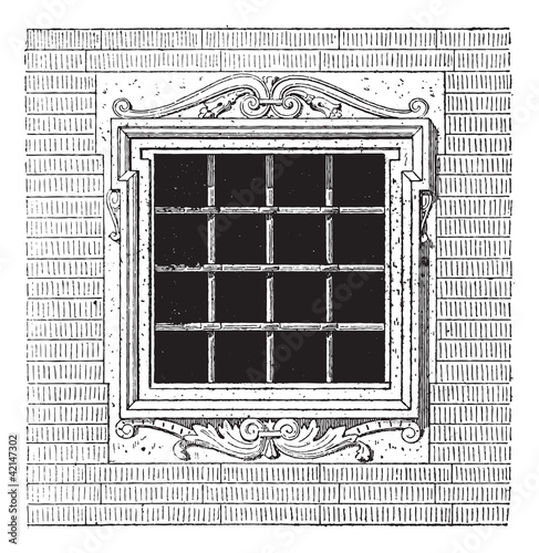 Vector: Mezzanine, vintage engraving Mezzanine, vintage engraving