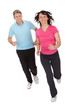 Mature fitness couple running