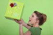 Woman holding gift