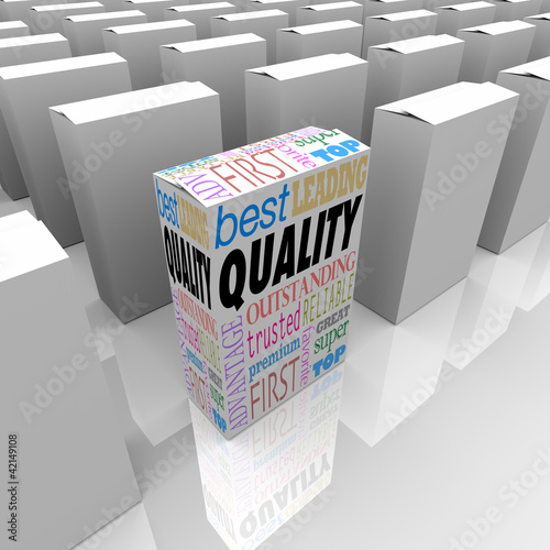 Illustration: Quality Box Stands Out Best Product Among Many Competitors Quality Box Stands Out Best Product Among Many Competitors