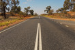 lonely road through desert