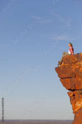 Photo: freedom woman on the rock freedom woman on the rock