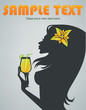 Vector: tropical drink vector summer background tropical drink vector summer background