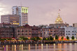 Photo: Waterfront Savannah Historic District at night Waterfront Savannah Historic District at night