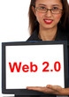 Web2 Computer Message Showing Social Media