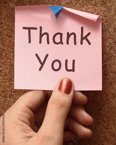 Photo: Thank You Note As Thanks Message Thank You Note As Thanks Message