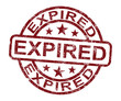 Expired Stamp Shows Product Validity Ended