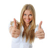 Photo: beautiful woman showing ok beautiful woman showing ok