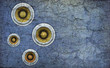 3d grunge old wall speaker sound system deejay DJ