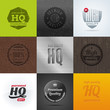 Vector set with High Quality emblems and signs