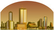 City of the evening landscape