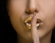 Gold lips