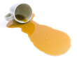 Cup with spilled coffee