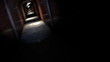Panic run through a dark corridor