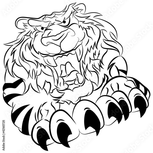 tiger ripping through