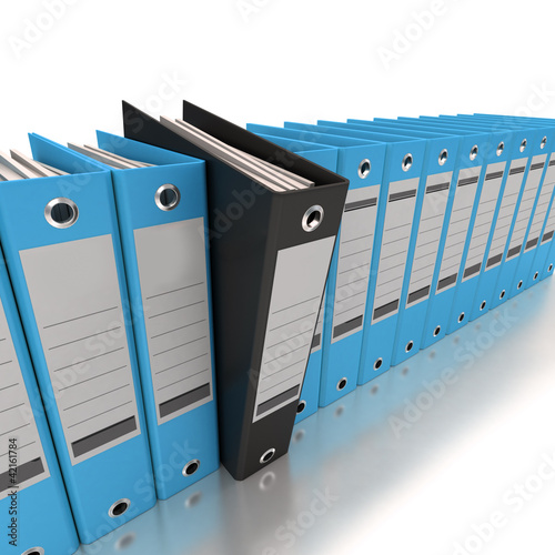 Illustration: Filing and organizing information blue Filing and organizing information blue