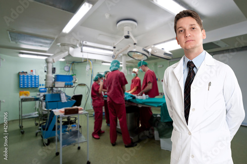 Photo: Doctor presenting an operation Doctor presenting an operation