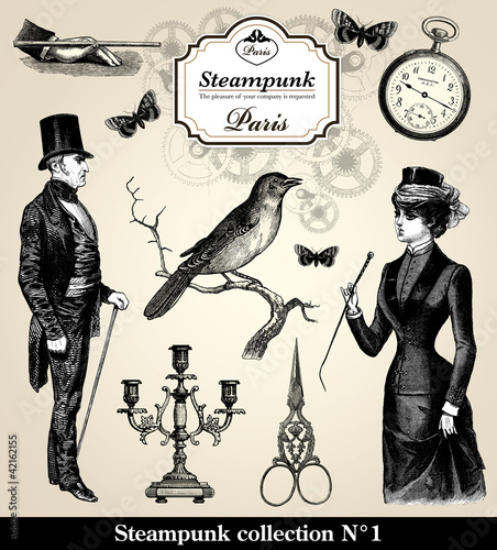 Vetor: Steampunk collection n°1 Steampunk collection n°1