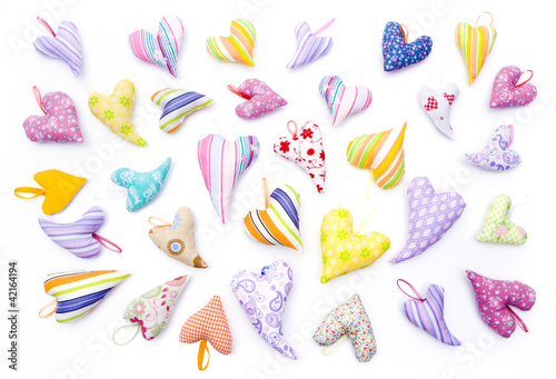 Photo: Viele Bunte Stoffherzchen Viele Bunte Stoffherzchen