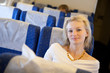 Foto: girl in the airplane girl in the airplane