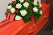 Coffin in morgue