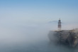 canvas print picture - Gibraltar Lighthouse in the Mist