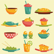 Vektor: Food icons, vector illustration Food icons, vector illustration