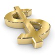 dollaro oro 3d