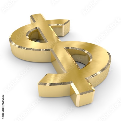 Illustration: dollaro oro 3d dollaro oro 3d