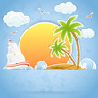 Island in ocean