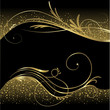 Abstract black and Gold Background