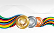 Vector: Gold, silver and bronze medals with ribbons background Gold, silver and bronze medals with ribbons background