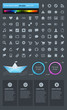 Elements of Infographics with buttons and menus