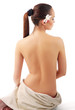 Foto: A beautiful woman, back view, isolated on white background A beautiful woman, back view, isolated on white background